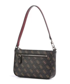 Noelle Schultertasche Lederimitat dunkelbraun