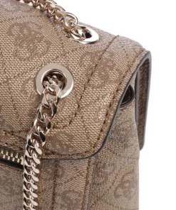 Noelle Schultertasche Lederimitat hellbraun