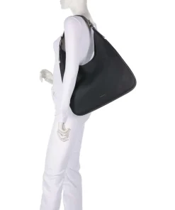 Nolita Beuteltasche genarbtes Rindsleder schwarz