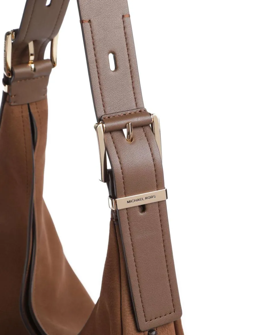 Nolita Large Beuteltasche aufgerautes Rindsleder braun