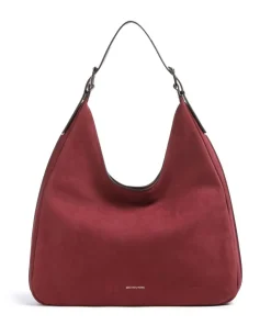 Nolita Large Beuteltasche aufgerautes Rindsleder wein