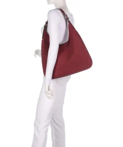 Nolita Large Beuteltasche aufgerautes Rindsleder wein