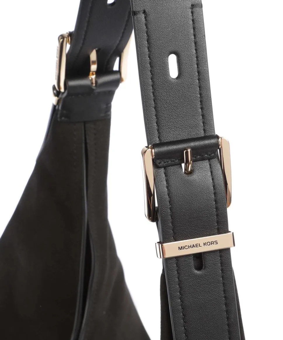 Nolita Large Beuteltasche aufgerautes Rindsleder schwarz