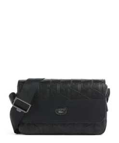 Nomogramme Umhängetasche geprägtes Rindsleder schwarz