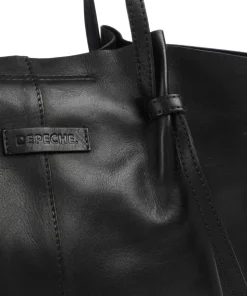 Nordic Simplicity Schultertasche Leder schwarz