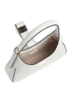 Nouveau Schultertasche fein genarbtes Rindsleder weiß