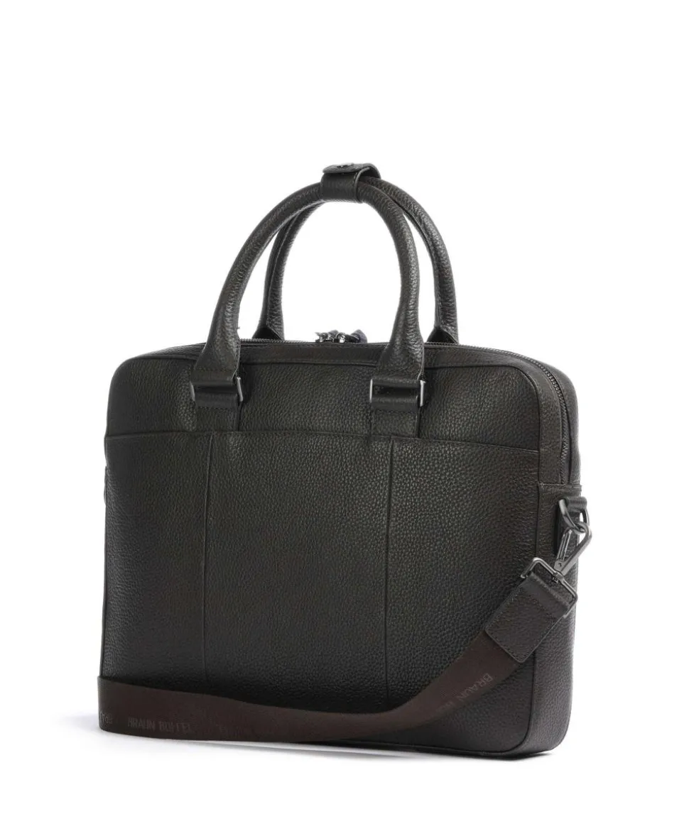 Novara Aktentasche 15″ genarbtes Rindsleder dunkelbraun