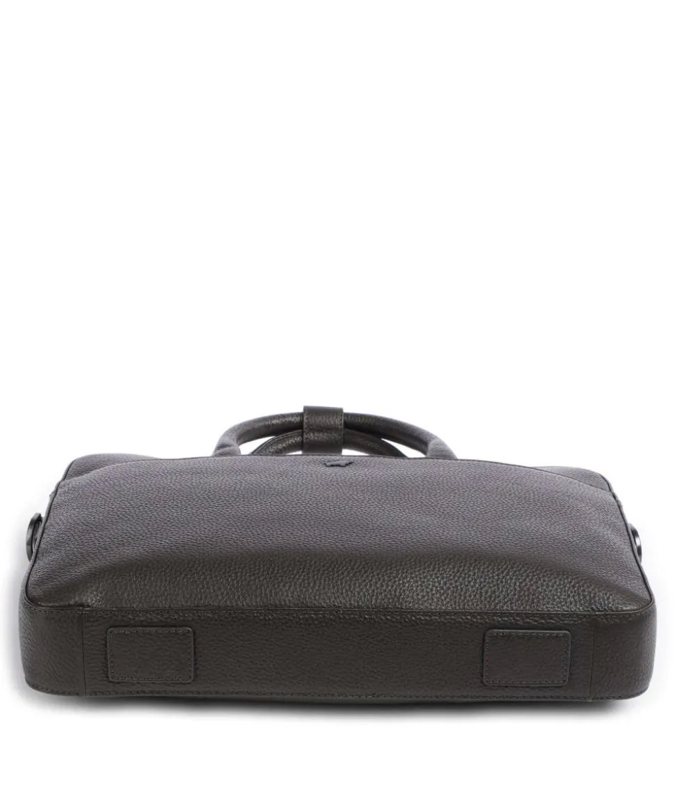 Novara Aktentasche 15″ genarbtes Rindsleder dunkelbraun