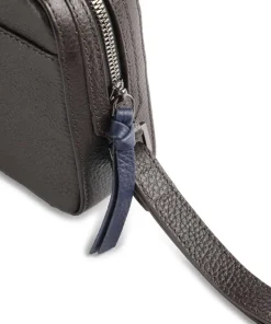 Novara Handgelenktasche genarbtes Rindsleder dunkelbraun