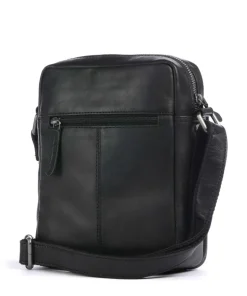 Novum Amantea Umhängetasche fein genarbtes Rindsleder schwarz