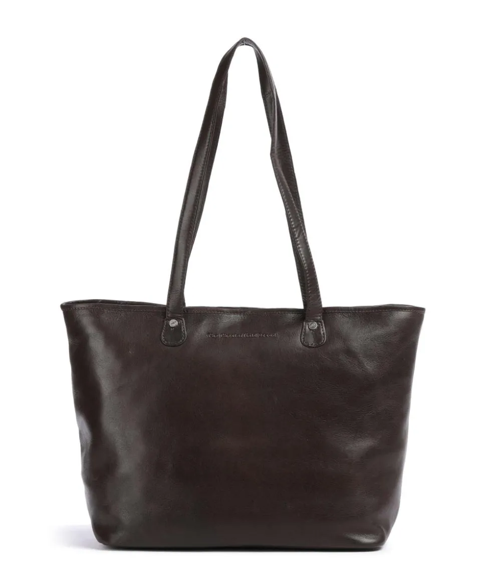 Novum Astano Shopper 14″ genarbtes Leder dunkelbraun