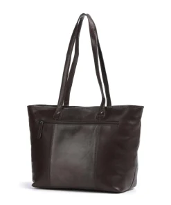 Novum Astano Shopper 14″ genarbtes Leder dunkelbraun
