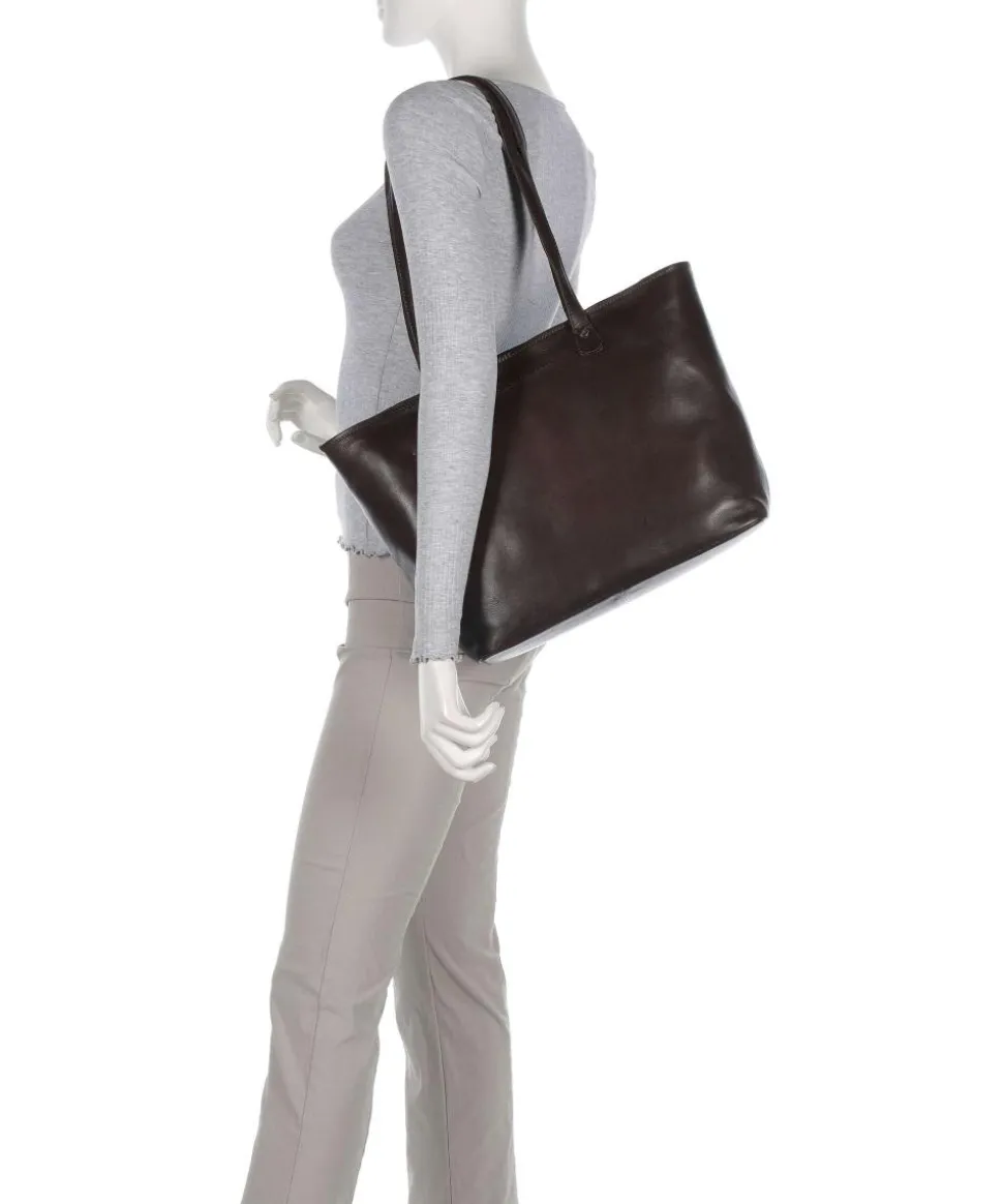 Novum Astano Shopper 14″ genarbtes Leder dunkelbraun