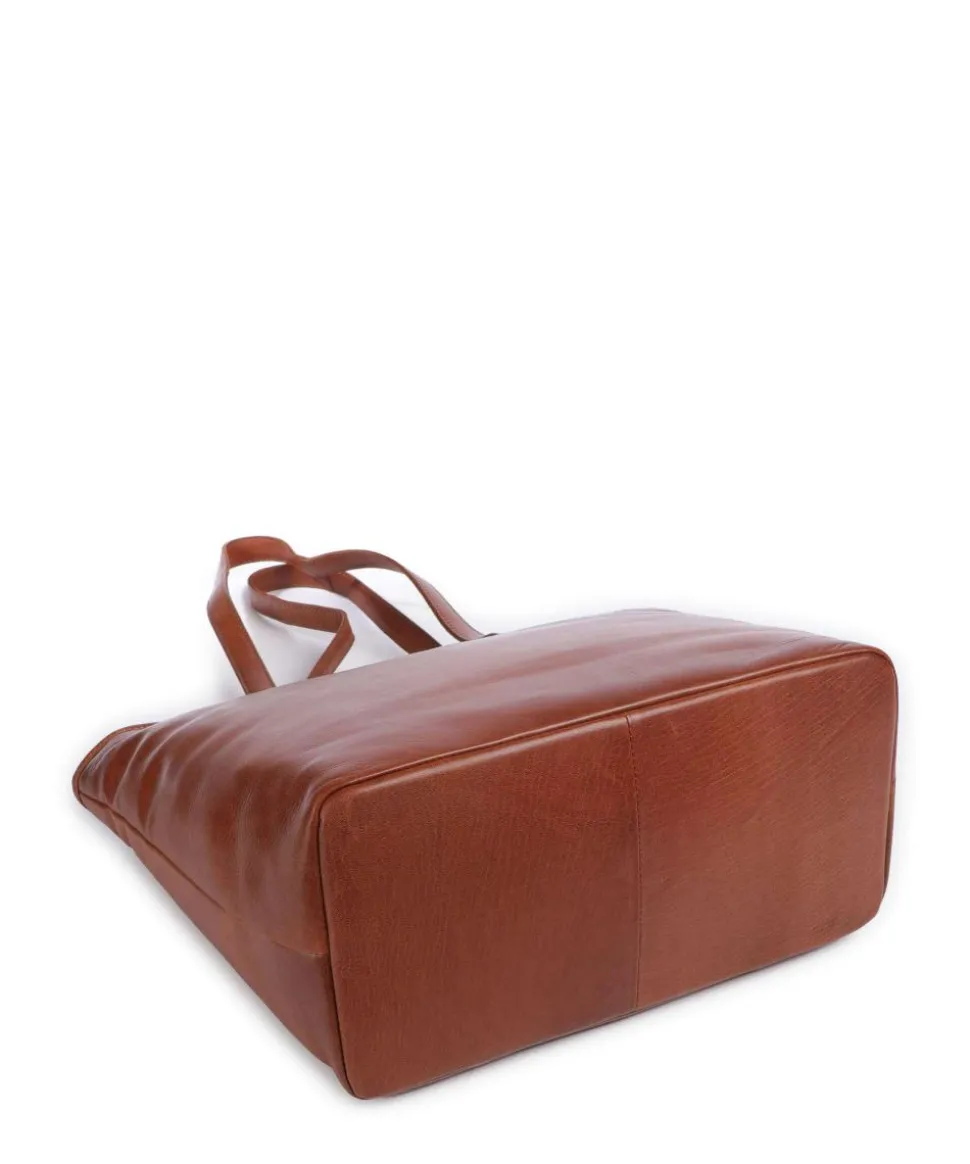 Novum Astano Shopper 14″ genarbtes Leder cognac