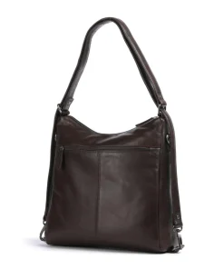 Novum Letizia Rucksack-Tasche Leder dunkelbraun