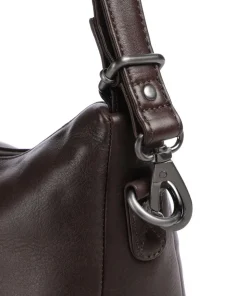 Novum Letizia Rucksack-Tasche Leder dunkelbraun