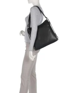 Novum Letizia Rucksack-Tasche Leder schwarz