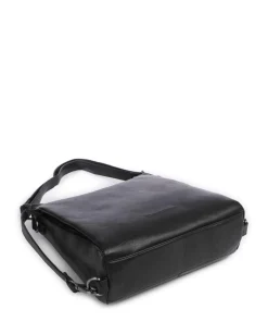 Novum Letizia Rucksack-Tasche Leder schwarz