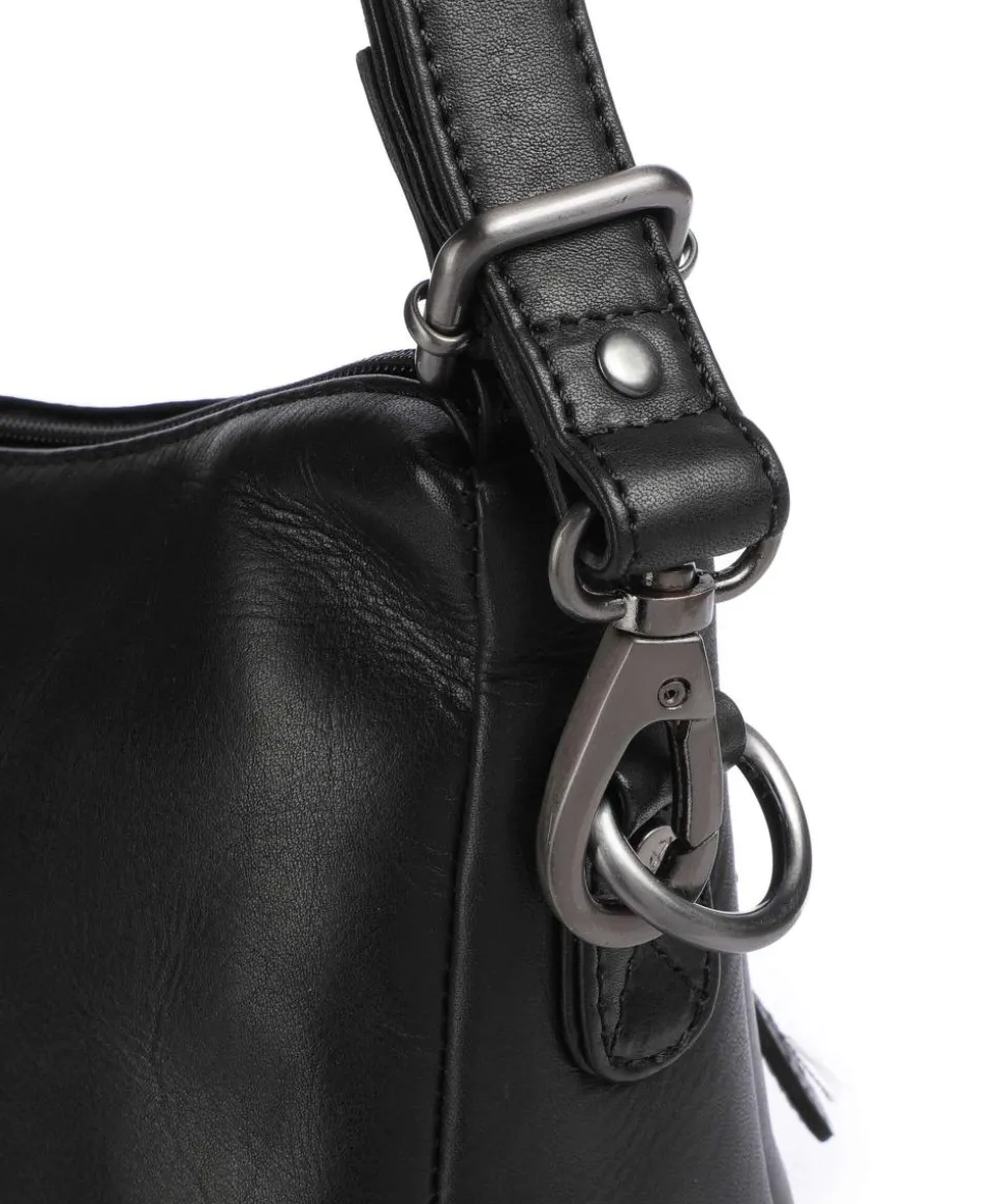 Novum Letizia Rucksack-Tasche Leder schwarz