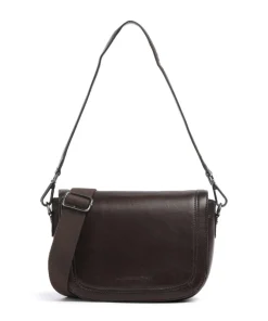 Novum Lizzola Schultertasche Leder dunkelbraun