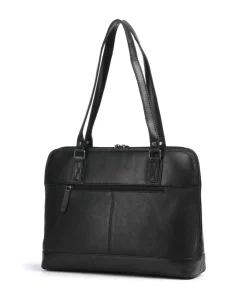 Novum Selvino Schultertasche Rindsleder schwarz