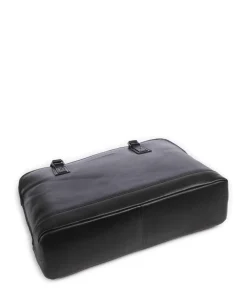 Novum Selvino Schultertasche Rindsleder schwarz