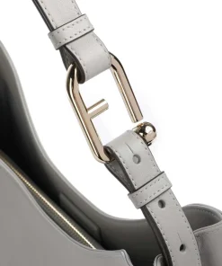 Nuvola L Beuteltasche fein genarbtes Leder grau