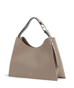 Nuvola L Beuteltasche fein genarbtes Leder taupe