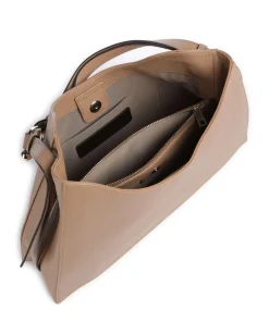 Nuvola L Beuteltasche genarbtes Rindsleder hellbraun