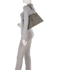 Nuvola L Schultertasche fein genarbtes Kalbsleder khaki