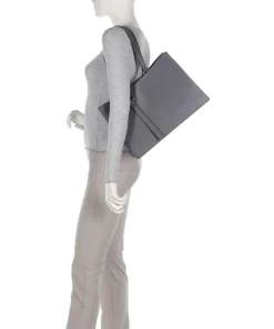 Nuvola L Shopper fein genarbtes Leder dunkelgrau