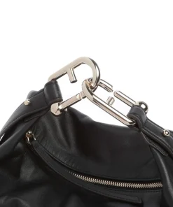 Nuvola M Handtasche fein genarbtes Leder schwarz