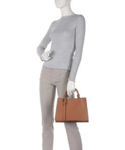 Nuvola M Handtasche fein genarbtes Leder braun