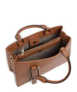 Nuvola M Handtasche fein genarbtes Leder braun