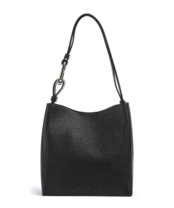 Nuvola Mini Beuteltasche genarbtes Kalbsleder schwarz