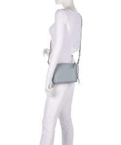 Nuvola Mini Handtasche fein genarbtes Leder hellblau