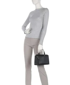 Nuvola S Handtasche fein genarbtes Leder schwarz