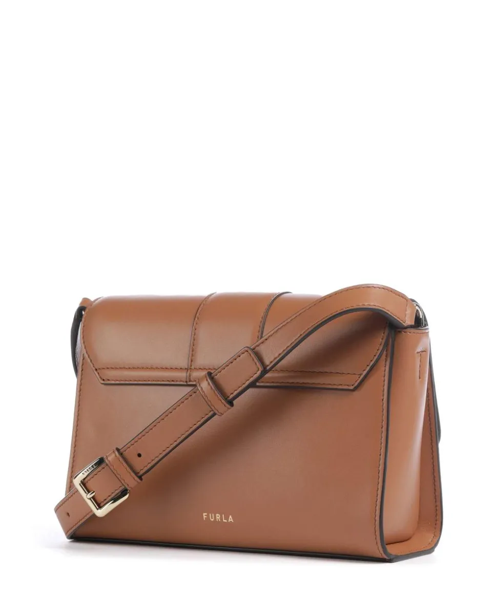 Nuvola S Umhängetasche fein genarbtes Leder cognac