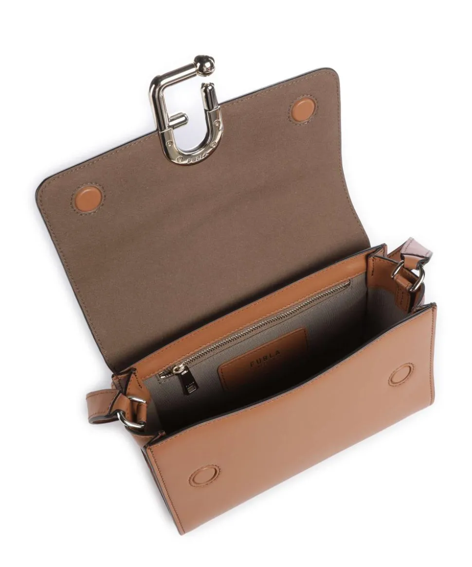 Nuvola S Umhängetasche fein genarbtes Leder cognac