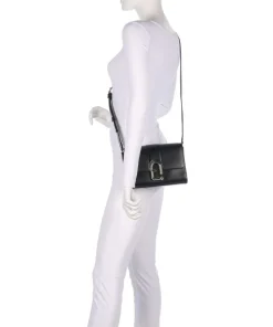 Nuvola S Umhängetasche fein genarbtes Leder schwarz