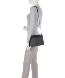 Nuvola S Umhängetasche genarbtes Leder schwarz