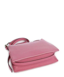 Nuvola S Umhängetasche genarbtes Leder rosa