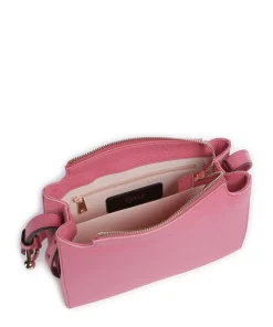 Nuvola S Umhängetasche genarbtes Leder rosa