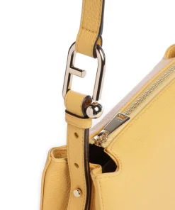 Nuvola S Umhängetasche genarbtes Leder gelb
