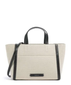 Oak Street Handtasche Canvas beige/schwarz