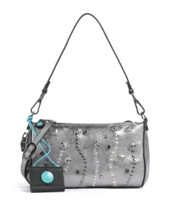 Oceania Pepita Handtasche Kalbsleder silber