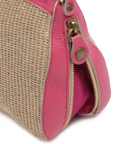 Oceania Pepita Schultertasche Bast, genarbtes Kalbsleder beige