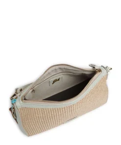 Oceania Pepita Schultertasche Bast, genarbtes Kalbsleder natur