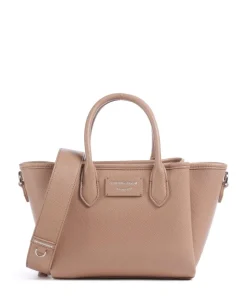 Odette Handtasche Lederimitat hellbraun