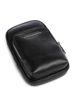 Okinawa Umhängetasche Lederimitat schwarz